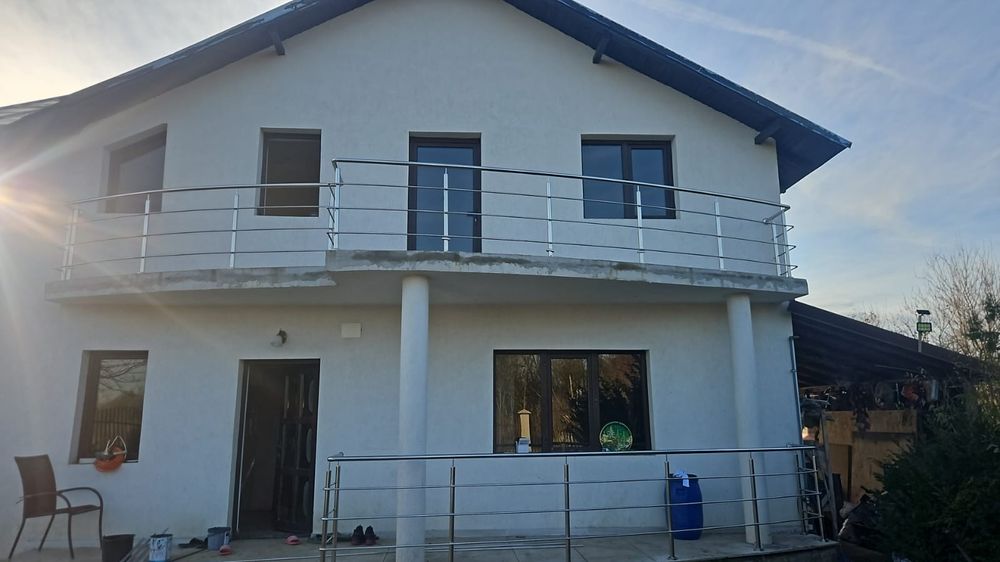 Balustrada din inox si lemn