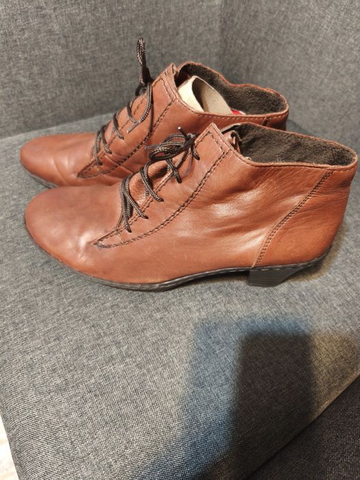 Боти, кожени, топла подплата, Rieker, 39