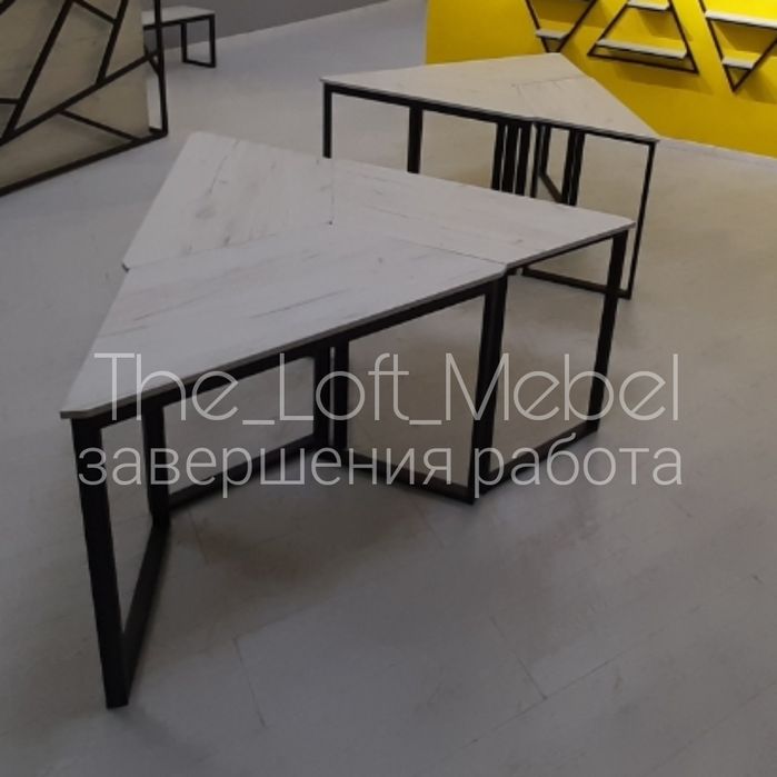 Мебель для офиса. Порта стол трапеция в лофт стиле