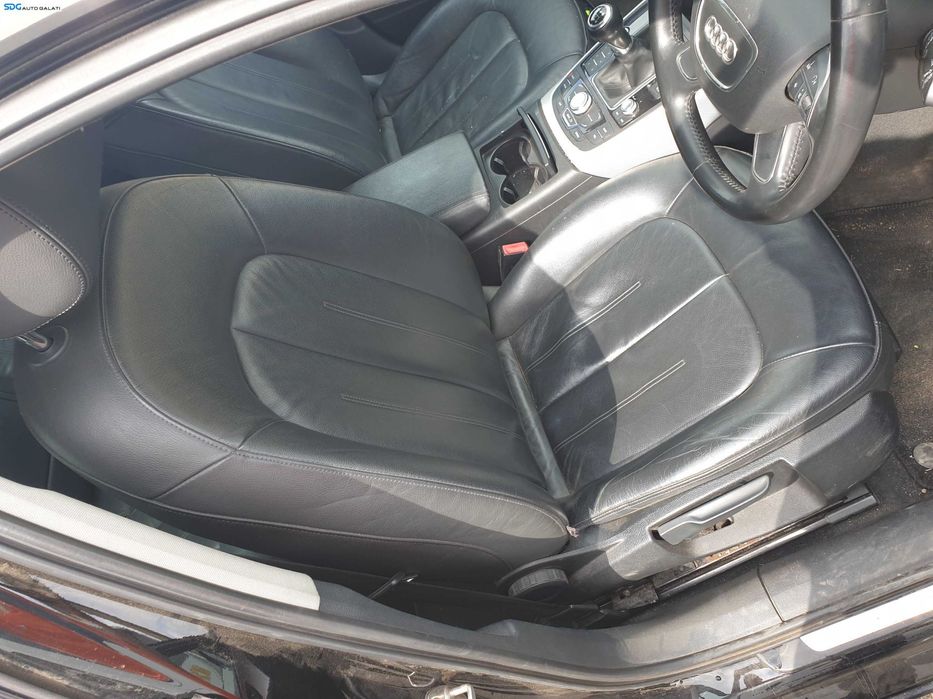 Interior Piele Scaune Stanga Dreapta Fata Fara Incalzire si Bancheta Spate cu Spatar Rabatabil Audi A6 C7 Break Avant NFL Non Facelift 2011 - 2014 [K5437] [K5438] [K5439] [K5440]