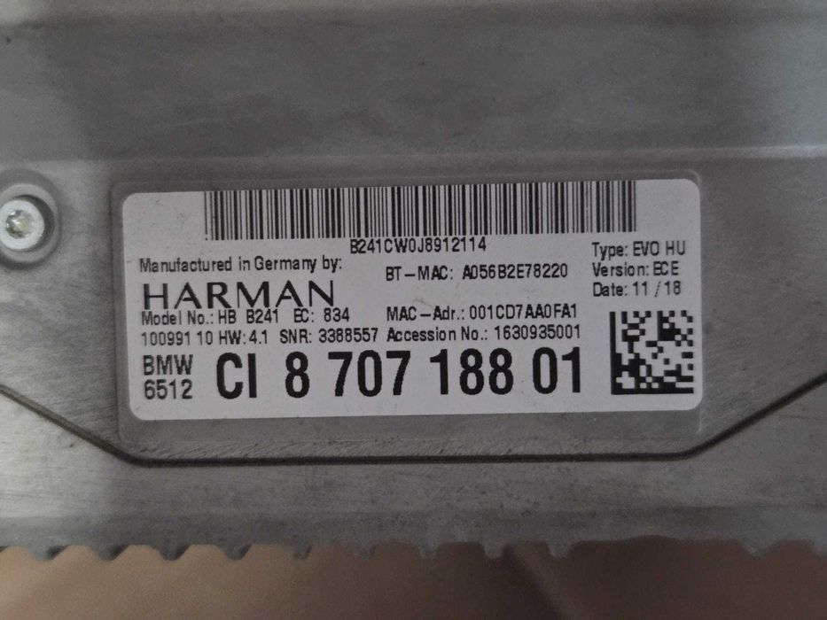 Navigatie NBT evo completa compatibila cu BMW F30 F31 F32 F33 F34 F36