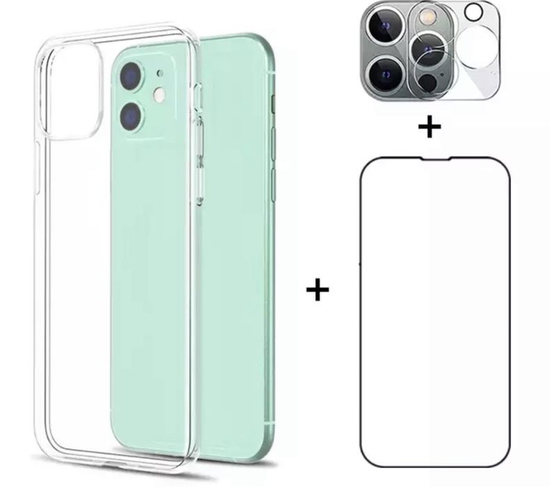 Iphone 14/15/16 PRO MAX Husa TPU Slim + Folie Camera + Folie Sticla 22