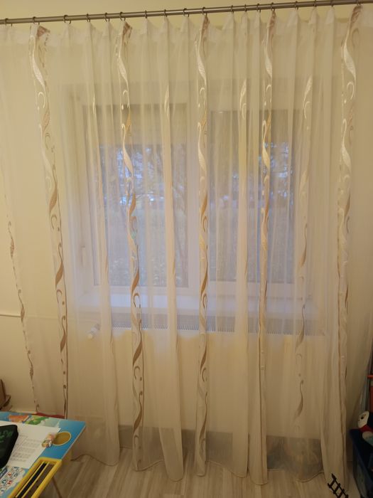 Perdea lunga cu model  vertical