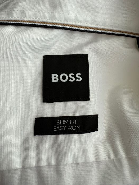 Мъжка риза Boss (дълъг ръкав, бяла)