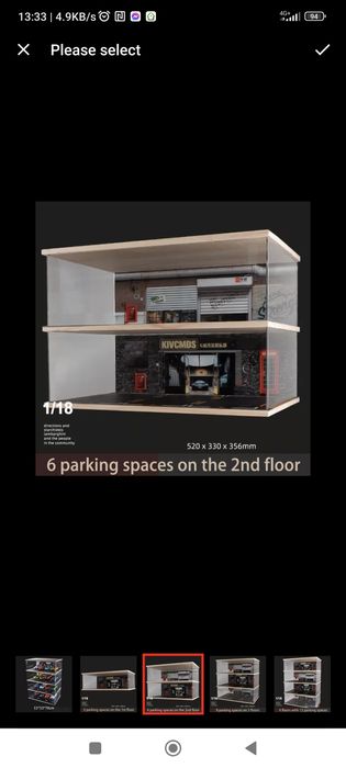 Паркинг гараж за умалени модели мащаб 1/18