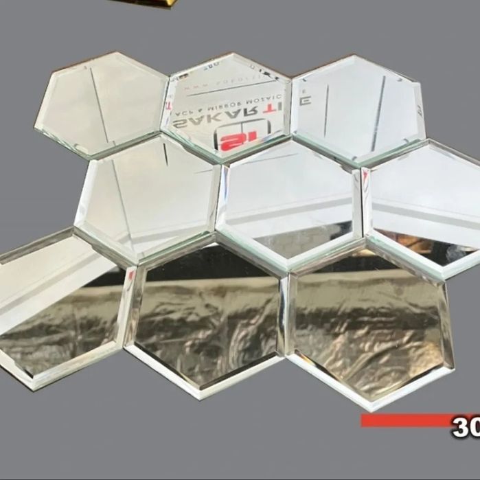 Стекло ромбик зеркало установка