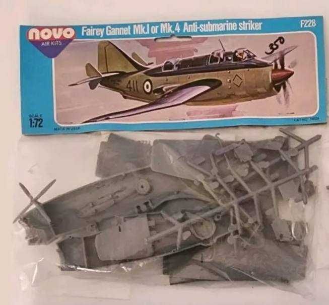Сборная модель самолета Фэйри Ганнет (NOVO, СССР, 1/72)