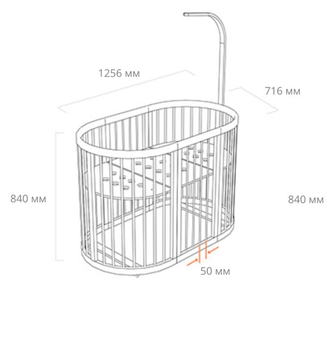 Детская круглая кроватка