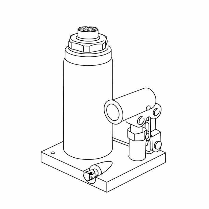 Хидравличен маслен крик 3 тона – бутилка