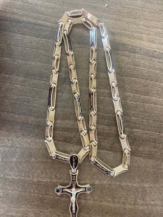 Lant aur(roz si alb) Cartier 14 k