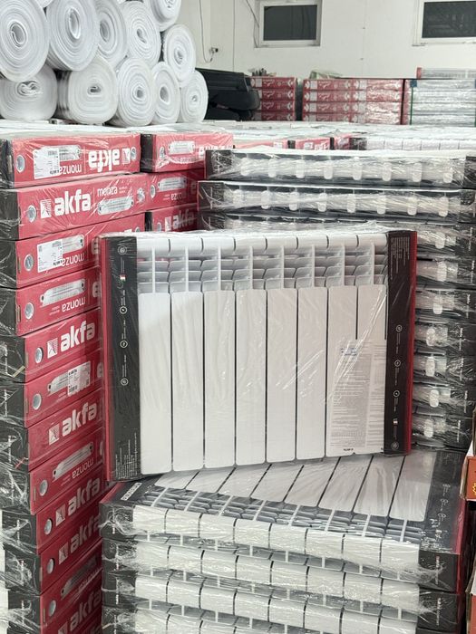 Отопление радиаторы алюминевые Akfa склад radiator bimetall батареи