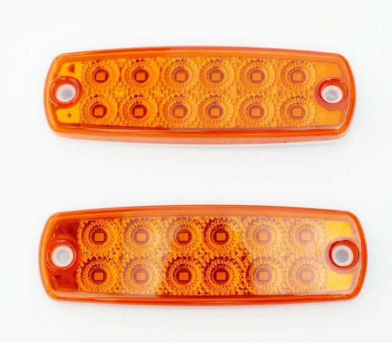 1 бр. блиц мигащи габарити ЛЕД LED Пътна помощ оранжеви , 12-24V
