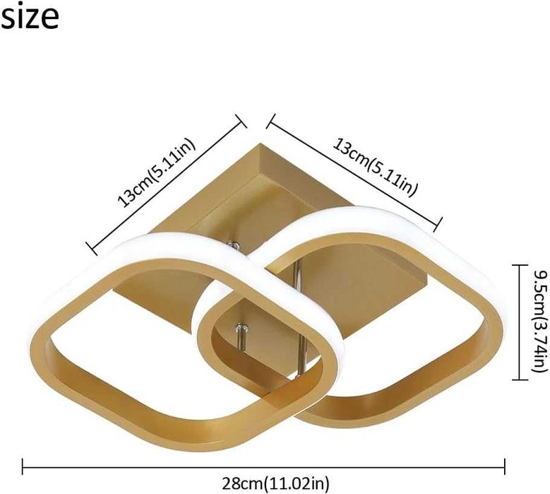 Kaniker LED таванно осветление, квадратно, 22W, 6000K студено бяло