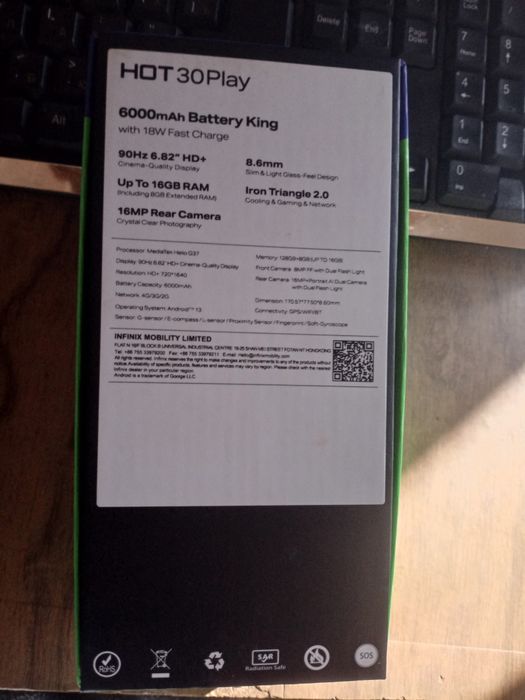 Infinix hot30 play 16/128 GB