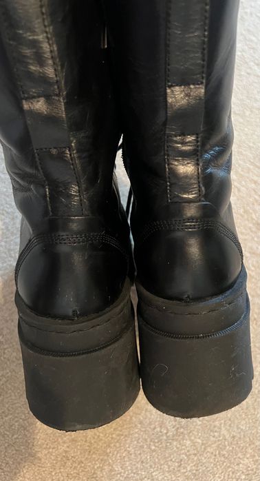 Bocanci/ghete biker platforma piele naturala 37