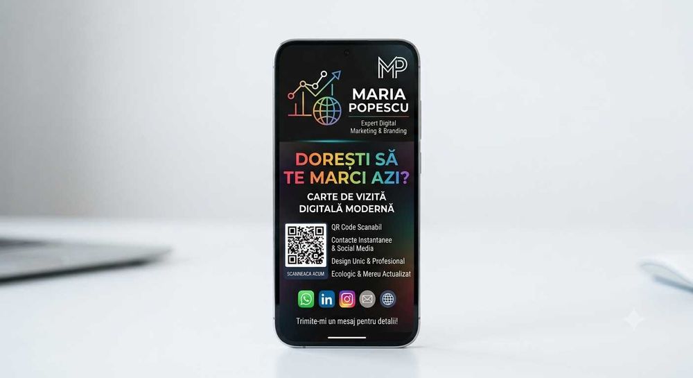 Uită de cărțile de vizită din hârtie! Treci la nivelul următor în business.
