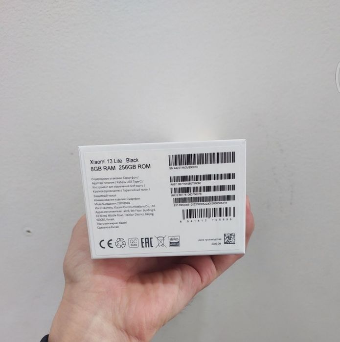 Xiaomi 13 lite 8/256  yangi (ful)