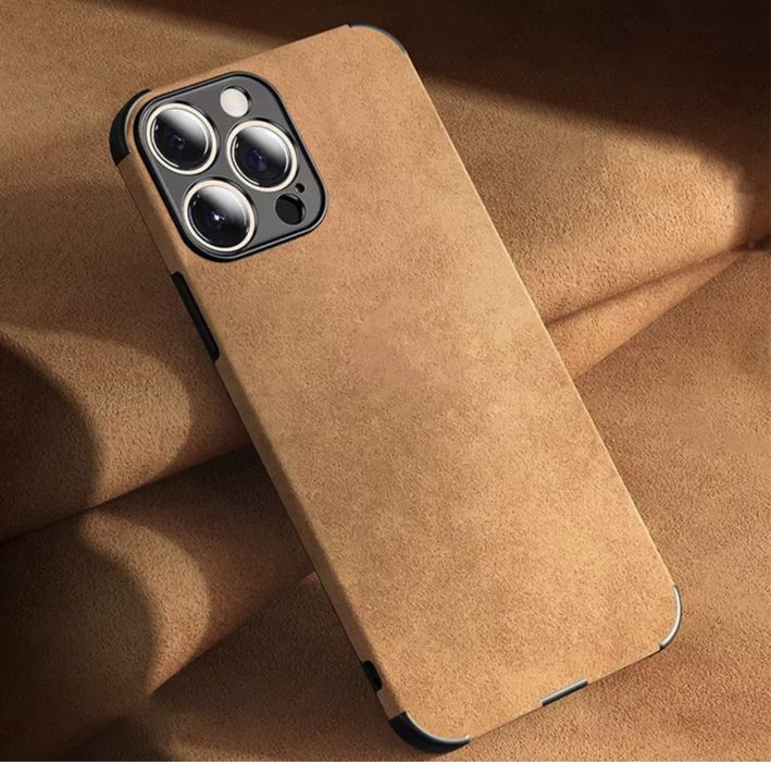 Husa Alcantara Premium cu protectie pentru camera Apple iPhone