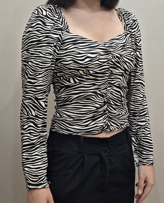 Блузка H&M леопард/зебра