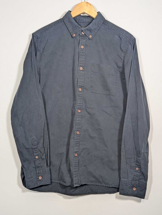 Cămașă River Island, M, neagra, bumbac 100%, stil casual-elegant