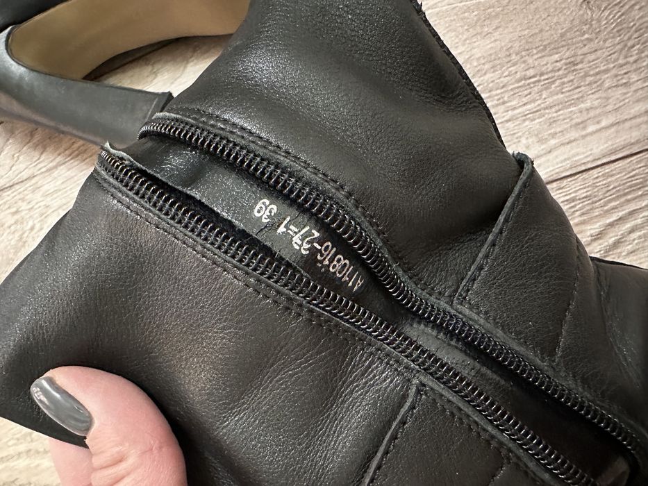 Сапоги кожаные демисезонные