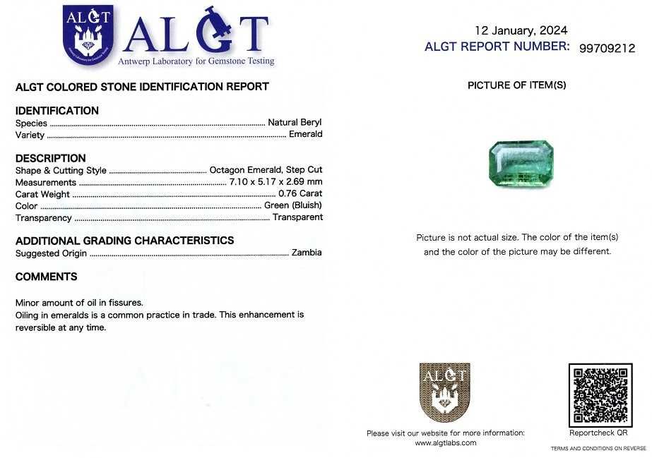 Smaralde 0,62-0,80 ct., Zambia-cod 9990,9992,9996,9998,9999,10000