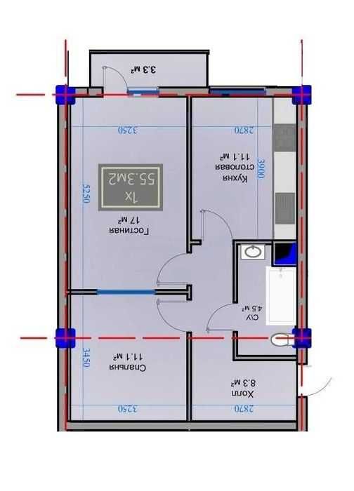Продается квартира 3х