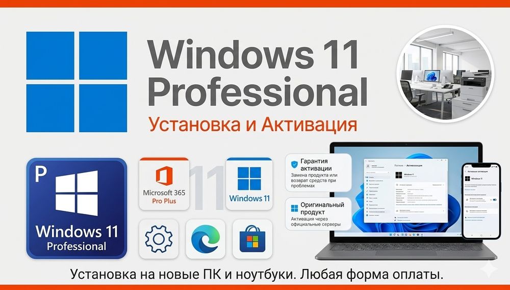 Установка Windows 11 Professional Для дома и офиса (Официально)