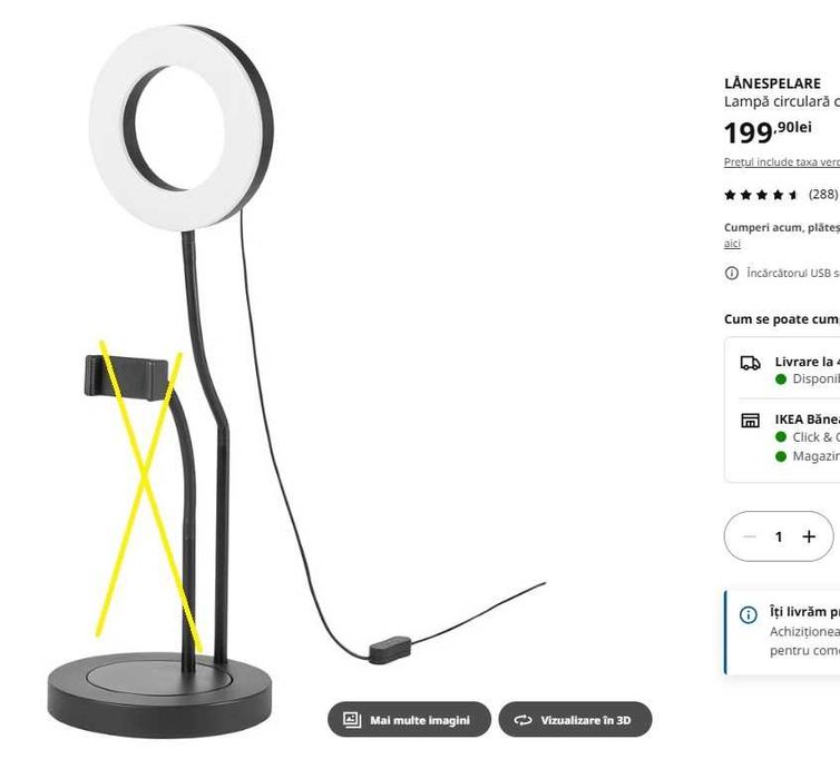 Lampă circulară - Ikea LÅNESPELARE