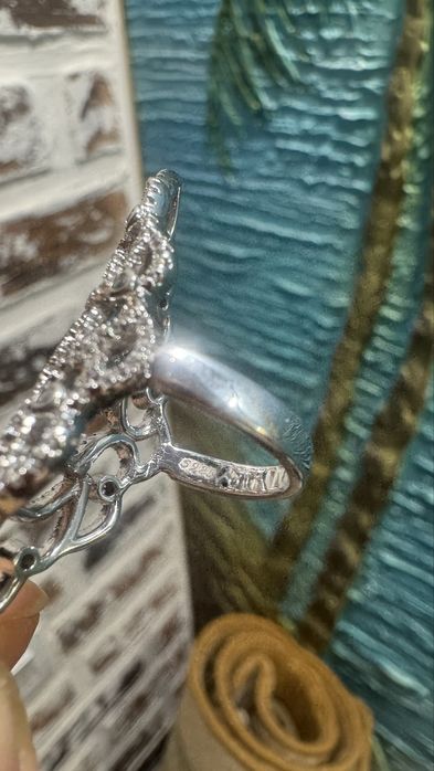 Браслет слейв с колцом из серебра