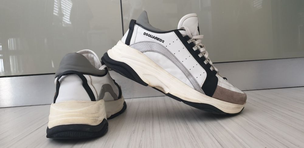 DSQUARED2 Bumpy Leather  551 - 45/29 ОРИГИНАЛ Мъжки Кецове от ест кожа