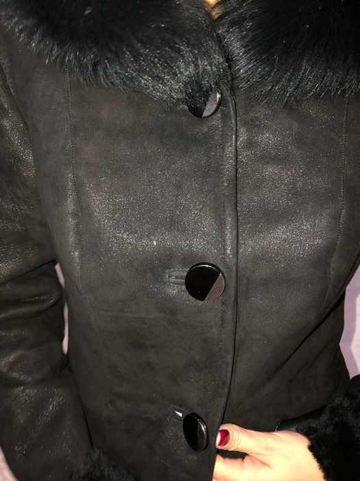 Дублёнка черная в