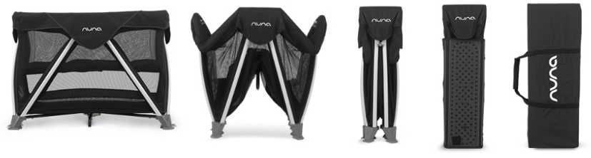 Nuna - Patut pliant SENA Aire Caviar de travel