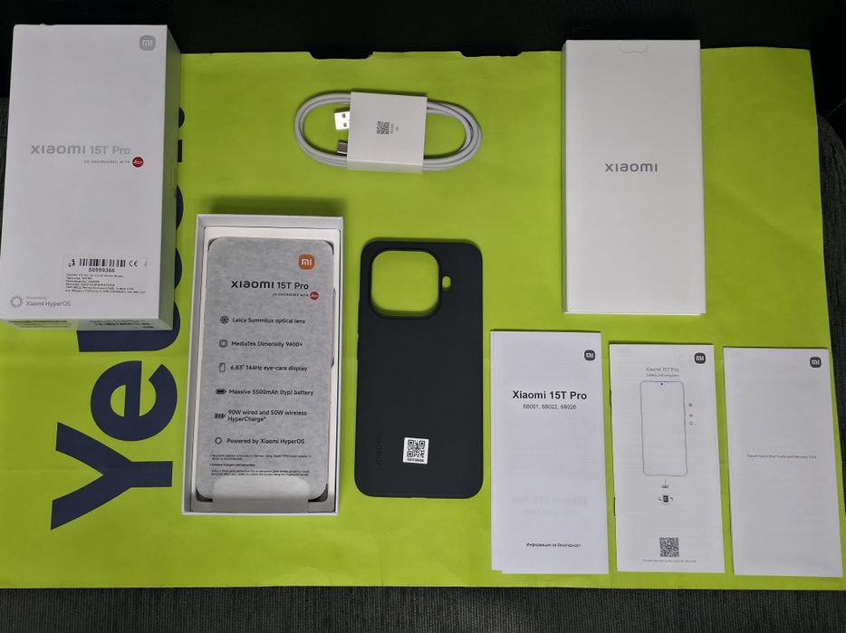 ***НЕАКТИВИРАН 512GB Xiaomi 15T Pro Yettel Гаранция 2029г. Mocha Gold