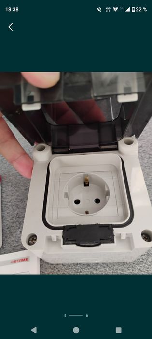 Priza schuko aplicata IP66 Protecta SCAME.