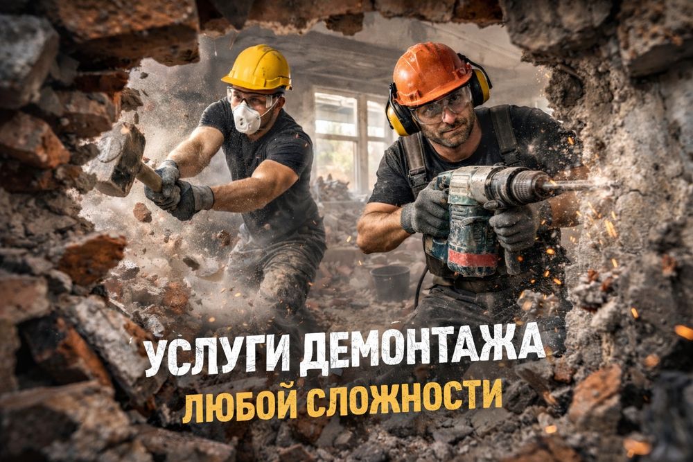 Демонтажные работы всех видов стен, перегородок