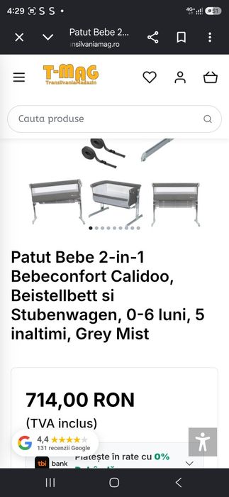 Pătuț bebeluși antireflux