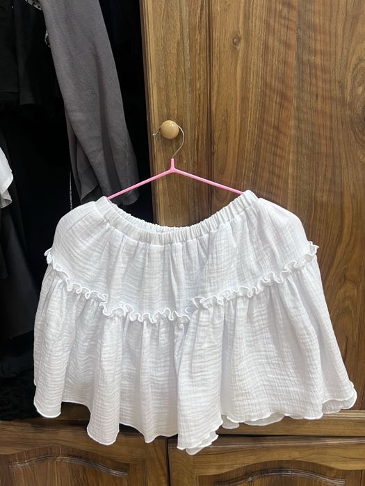 Юбка женская белая трендовая