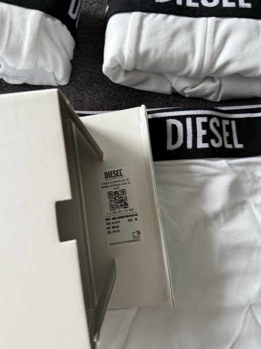 Diesel set 3 boxeri albi cu banda neagra marimea M noi originali
