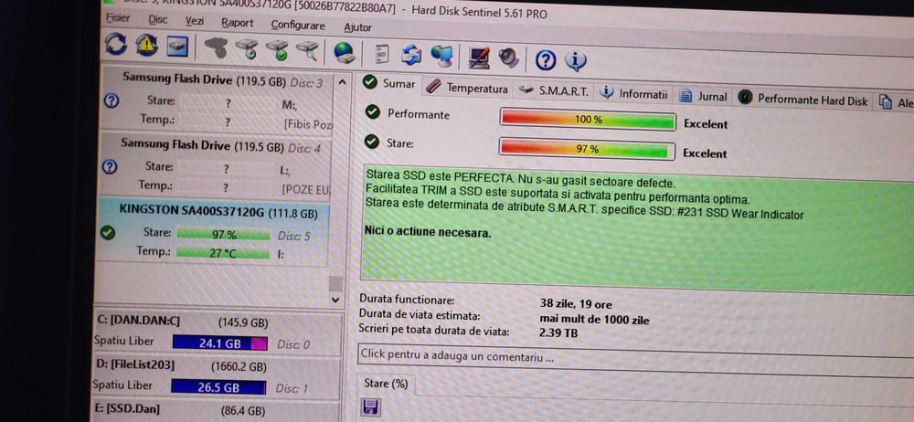 Kingston  SSD 120Gb fuctional