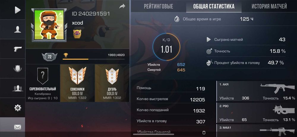 Акаунт стандофф2