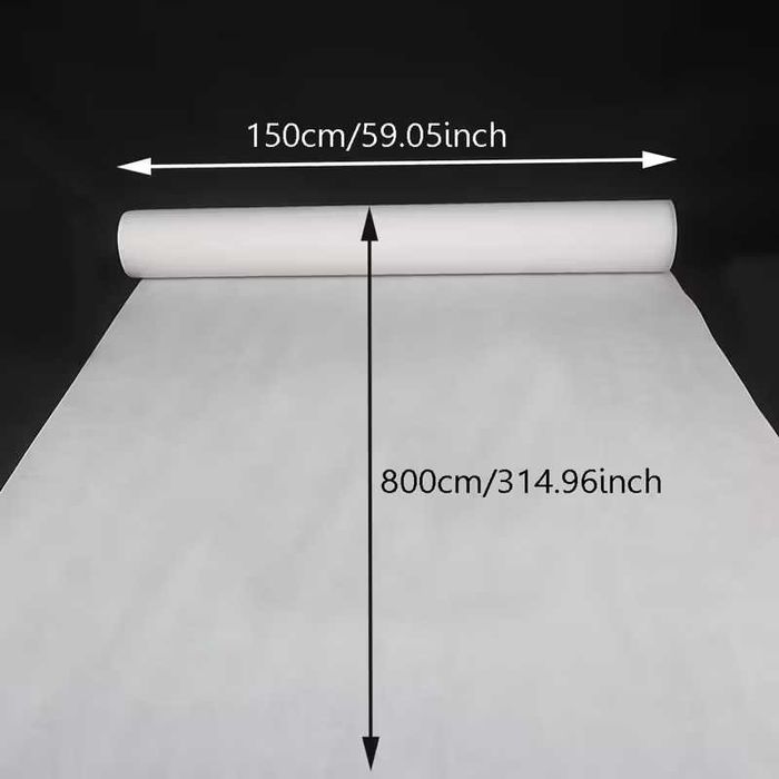 Бяла сватбена пътека (килим) за ритуал – 800 см х 150 см