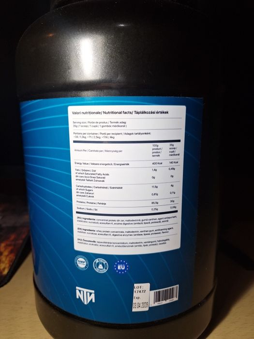 Vicious Whey Protein 2500g – fără aromă – 4 bucăți - Noi, sigilate