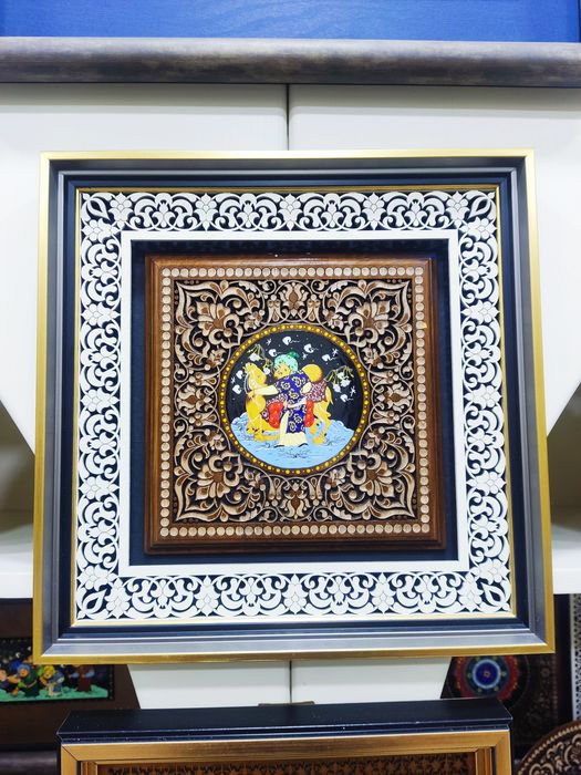 Картинка, деревянный панно, декоратив тарелка, совға интерер учун.