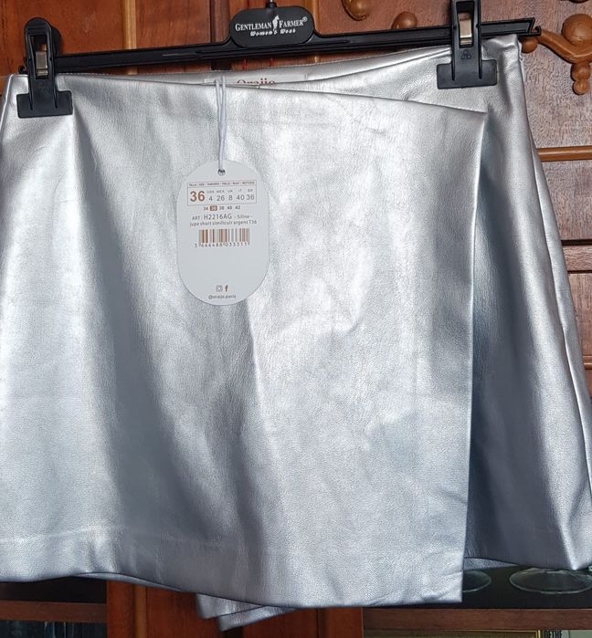 Fustă pantalon argintie / ORAIJE PARIS