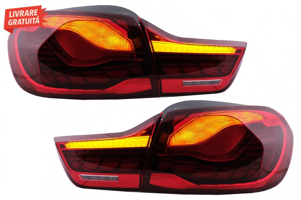 Stopuri OLED BMW Seria 4 F32 F33 F36 M4 F82 F83 (2013-03.2019) Rosu cu
