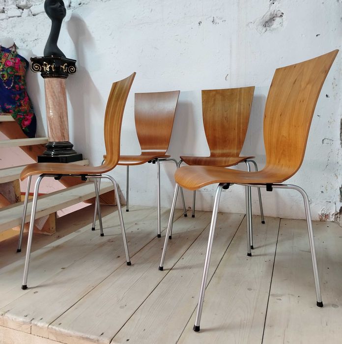 Scaune din lemn stil Mid-Century Modern, Germania