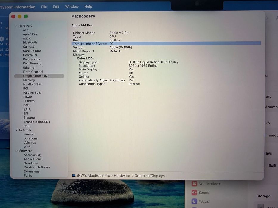 MacBook Pro 14" M4 PRO Chip 14-CPU/ 20-GPU/ 24GB RAM/ 1TB SSD