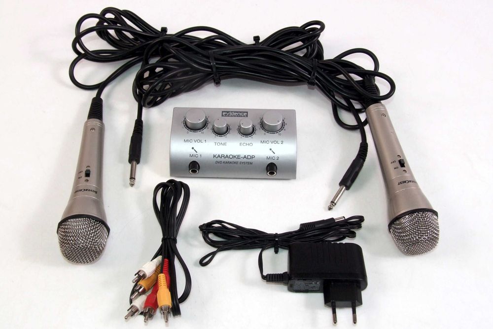 EVIDENCE ACOUSTICS: mixer cu 2 microfoane + cabluri, Made in France, NOU (vezi toate pozele !)