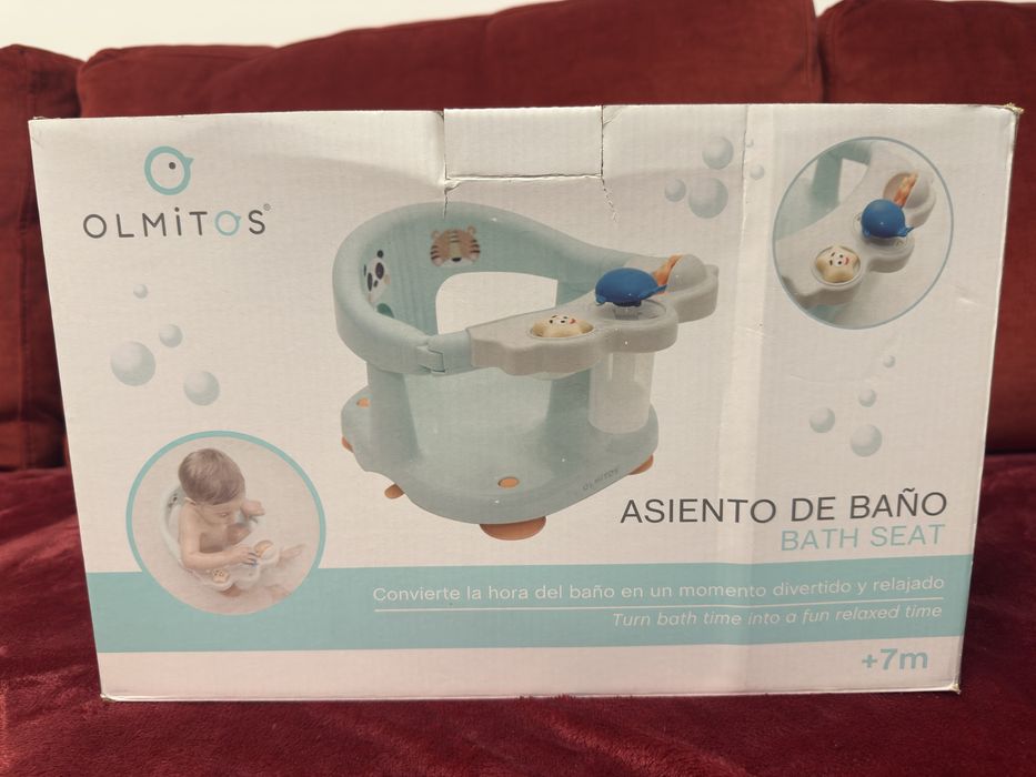 Scaun baie bebe Olmitos cu stropitoare, jucarii si tavita detasabila